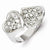 Sterling Silver CZ Double Heart Ring