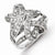 Sterling Silver Twisted CZ Ring