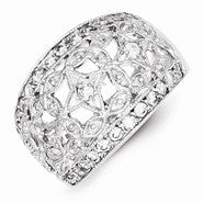 Sterling Silver Polished CZ Ring