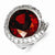 Sterling Silver Red & Clear CZ Ring