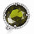 Sterling Silver Clear & Green CZ Ring