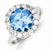 Sterling Silver Blue & Clear CZ Ring