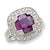 Sterling Silver Purple & Clear CZ Ring