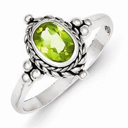 Sterling Silver Peridot Ring