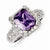 Sterling Silver Purple & Clear CZ Ring