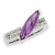 Sterling Silver Purple & Clear CZ Ring