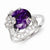 Sterling Silver Purple & Clear CZ Ring