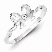 Sterling Silver CZ Bow Ring