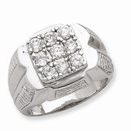 Sterling Silver Men's CZ Ring