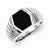 Sterling Silver Men's CZ & Onyx Ring