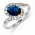 Sterling Silver Blue & Clear CZ Ring