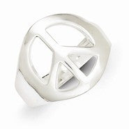 Sterling Silver Polished Peace Ring