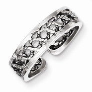 Sterling Silver Antiqued & Polished Toe Ring