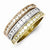 Sterling Silver Vermeil Polished Trio CZ Ring