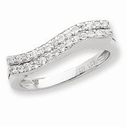 Sterling Silver Polished CZ Ring