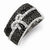 Sterling Silver w/Rhodium Black and White CZ Bow Ring