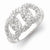 Sterling Silver Polished Three Interlocking CZ Circles Ring