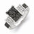 Sterling Silver w/Rhodium Black & White CZ Square Ring