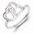 Sterling Silver Intertwined Hearts Ring