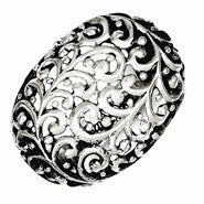 Sterling Silver Antiqued Filigree Fancy Ring