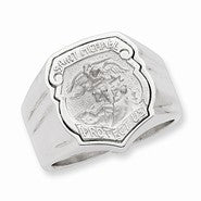 Sterling Silver Men's Saint Michael Ring