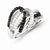 Sterling Silver Black & White Diamond Ring