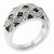 Sterling Silver Black & White Diamond Ring