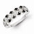 Sterling Silver Black & White Diamond Ring