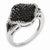 Sterling Silver Black & White Diamond Ring