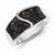 Sterling Silver Black & White Diamond Ring