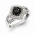 Sterling Silver Black & White Diamond Ring