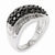 Sterling Silver Black & White Diamond Ring