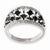 Sterling Silver Black & White Diamond Ring