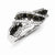 Sterling Silver Black & White Diamond Ring