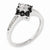 Sterling Silver Black & White Diamond Ring