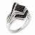 Sterling Silver Black & White Diamond Ring