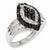 Sterling Silver Black & White Diamond Ring