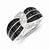 Sterling Silver Black & White Diamond Ring