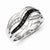 Sterling Silver Black & White Diamond Ring