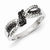 Sterling Silver Black & White Diamond Ring