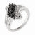 Sterling Silver Black & White Diamond Ring