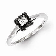 Sterling Silver black & white Ring