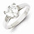 Sterling Silver Solitaire Heart CZ Ring