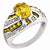 Sterling Silver Oval Citrine & Diamond Ring