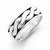 Sterling Silver Antiqued Inner Channel Spinning Wedding Band