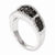 Sterling Silver Black & White Diamond Ring