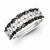 Sterling Silver Black & White Diamond Ring