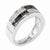 Sterling Silver Black & White Diamond Ring