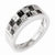 Sterling Silver Black & White Diamond Ring