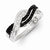 Sterling Silver Black and White Diamond Ring